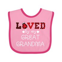 Inktastic Loved by My Great Grandma Cute Ladybug Boys or Girls Baby Bib