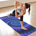 thumbnail image 6 of Blue Purple Tie Dye Mandala Pattern Hot Yoga Mat Towel Non Slip for Hot Yoga - Quick-Drying Yoga Mat Cover with 4 Corner Pockets with Travel Bag - Hot Yoga Towel Non Slip 74"x26", 6 of 6
