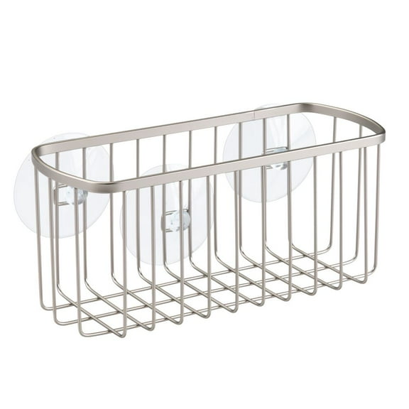 iDesign Suction Shower Basket - Gia Collection, No-Drill Shower Organizer