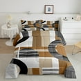 thumbnail image 1 of Erosebridal Brown Abstract Bedding Full Comforter Set, Chic Rectangle Down Comforter, Futuristic Minimalism Decor, Reversible, 1 of 8