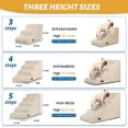 thumbnail image 2 of Escaleras y rampa para perros Aodisman, 4 peldaños, para camas o sofás, color beige, 2 of 7