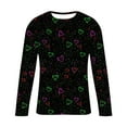 thumbnail image 5 of Men's Valentines Day Outfits Long Sleeve T-Shirts Crew Neck Love Hearts Printed Funny Tees Casual Holiday Tops (M, Black #A), 5 of 5