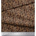 thumbnail image 2 of Soimoi Poly Georgette Fabric Texture,Autumn & Oak Leaves Fabric Prints By Yard 42 Inch Wide, 2 of 3