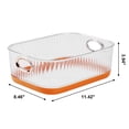 thumbnail image 6 of VECELO 2 Pack Plastic Storage Bins, Multi-Use Built-In Handles Clear Storage Containers, Pantry & Home Organization Storage Boxes, 11.42" x 8.46" x 3.94", 6 of 9