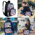 thumbnail image 3 of Bulopur Galaxy Print Kids Backpack Set 4 Pcs Orange Fox Kids School Bag with Lunch Box, Pencil Case and Water Bottle Cover for Fox Lovers Outdoor Adventure Kids, 3 of 8