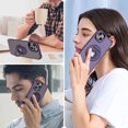 thumbnail image 7 of for iPhone 15 Phone Case with Tempered Glass Screen Protector Mag-Safe Wireless Charging 360° Rotatable Invisible Kickstand Bumpers Shockproof Protective Cover for Women Men Purple, 7 of 7