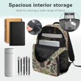 thumbnail image 3 of Yspwyqan Duck Camo Bow School Backpack for Kids Teens, 17 Inch Lightweight Large Capacity with Side Pockets, Double Zipper Fits 15.6 Laptop Bookbag for Elementary Middle High School, 3 of 7