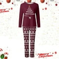 thumbnail image 2 of Shadoumai Matching Family Christmas Pajamas For Couples, Xmas Tree Print Tops Long Sleeve Holiday Sleepwear Sets For Mom Dad Fall Clothes, 2 of 6