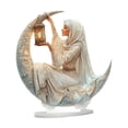 thumbnail image 4 of 2D Flat Moon Desk Ornament Visualización de arte de arte novedad acrílica con decoración de mesa base para sala de de regalo Estilo B, 4 of 8