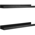 thumbnail image 3 of MCS Black Woodgrain 23.75 Inch Picture Ledge Set, Set of 2, 3 of 6
