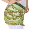 Ardorlove Women Wave Shape Belly Dance Hip Scarf Gradual Colorful Belt ...