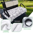 thumbnail image 5 of Golf Cart Seat Covers for 2 Seater,Grey-Purple Flower Microfiber Cart Seat Towel Blanket,Vintage Farmhouse Boho Leaf Spring Absorbent Breathable Non Slip Bench Seats Protector for Golf Course 51"x31", 5 of 9
