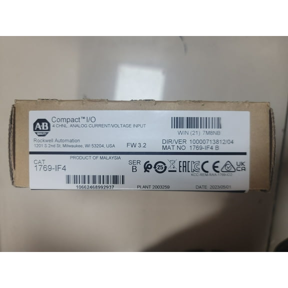 1769-IF4 New Factory Sealed 4CH Analog Input Module 1769 IF4