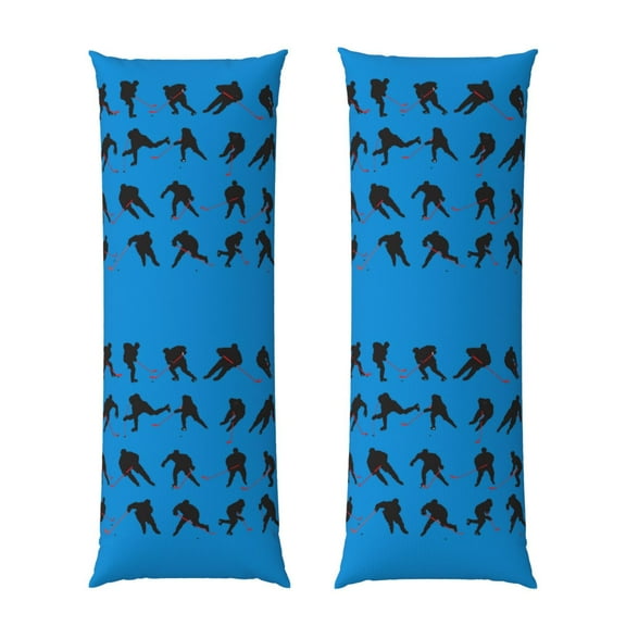 Body Pillow Case Cover With Zipper Ice Hockey Decorative Accent Long Pillowcase 21" X 60"