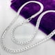 thumbnail image 1 of Joyería de latón puro bañado en oro de 18 quilates y plata, delicado collar y pulsera de borde completo de 5 mm, 1 of 5