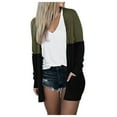 thumbnail image 5 of Womens Ladies Print V-neck Cardigan Long Sleeve Coat Pockets Outerwear V Neck Lightweight Sweater Women Kimono Cardigans for Women Summer Womens Cardigan Sweaters Knit Womens Classic Cardigan Stylish, 5 of 6