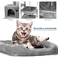 thumbnail image 2 of Torre para Gatos Bluelander 1.5 M Hamaca Rascador Múltiples Niveles Gris Claro, 2 of 5
