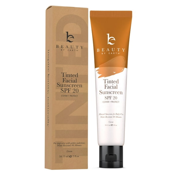 Tinted Sunscreen for Face SPF 20 With Natural & Organic Ingredients