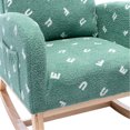 thumbnail image 6 of Upholstered High Back Rocking Chair with Side Pocket - Time - Saving Assembly for Home Use, 6 of 7