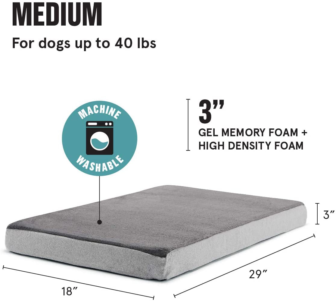 Includes Squeaker Toy Barkbox Memory Foam Platform Dog Bed Plush Mattress for Orthopedic Joint Relief Machine Washable Cuddler with Removable Cover and Water-Resistant Lining 