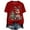 Red, variant on larppty Women's Short Sleeve Christmas Tee - Funny Xmas Graphic Print Holiday Casual T-Shirt Dark Gray, L