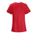 thumbnail image 4 of Ktyne Blouses Médicales pour Femmes Col en V Manches Courtes Tunique d'Infirmière Extensible Blouse Légère avec Poche Rouge P, 4 of 4