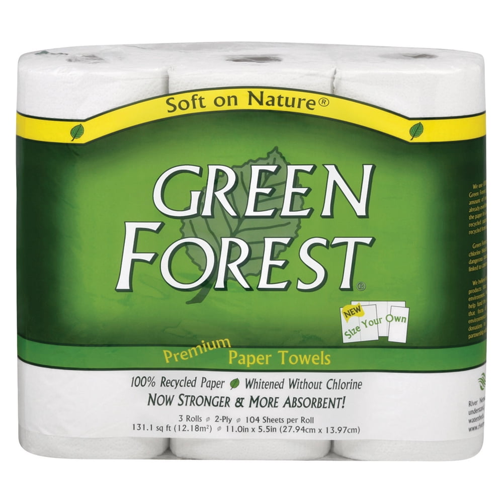 Green Forest Premium Paper Towels White Case of 10 3 Roll