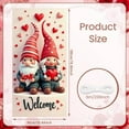 thumbnail image 2 of Red Hat Valentine Gnome Banner Heart Pattern Love Heart Display LOVE Letter Gnome Couple Welcome Backdrop for Valentine's Day Party Wedding Decoration Romantic Dinner, 2 of 9