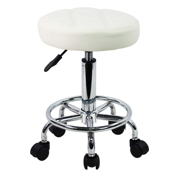 Silla con ruedas KKTONER de piel sintética regulable en altura