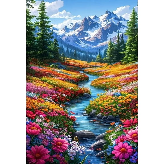 5D Diamond Art Kits for Adults Beginners, Landscape Diamond Painting Kits, DIY Full Drill Diamond Dot Gem Painting for Home Decor 12x16inch