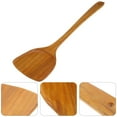 thumbnail image 5 of KDFWDM Teak Wood Spatula for Cooking, Wooden Kitchen Cooking Utensil, Long Handle Solid Wok Spatula Flipper for Serving Scooping Frying Mixing Stirring Eggs Beans,Non-Toxic, 5 of 9