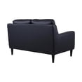 thumbnail image 7 of Hawthorne Collections Lazio High Quality Leather Loveseat - Black, 7 of 7