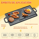 thumbnail image 3 of 2-in-1 Parrilla Cuadrada Reversible De Hierro Fundido Negro Comal Sarten Cuadrada Reversible De Hierro Fundido 50x24 Cm, 3 of 7