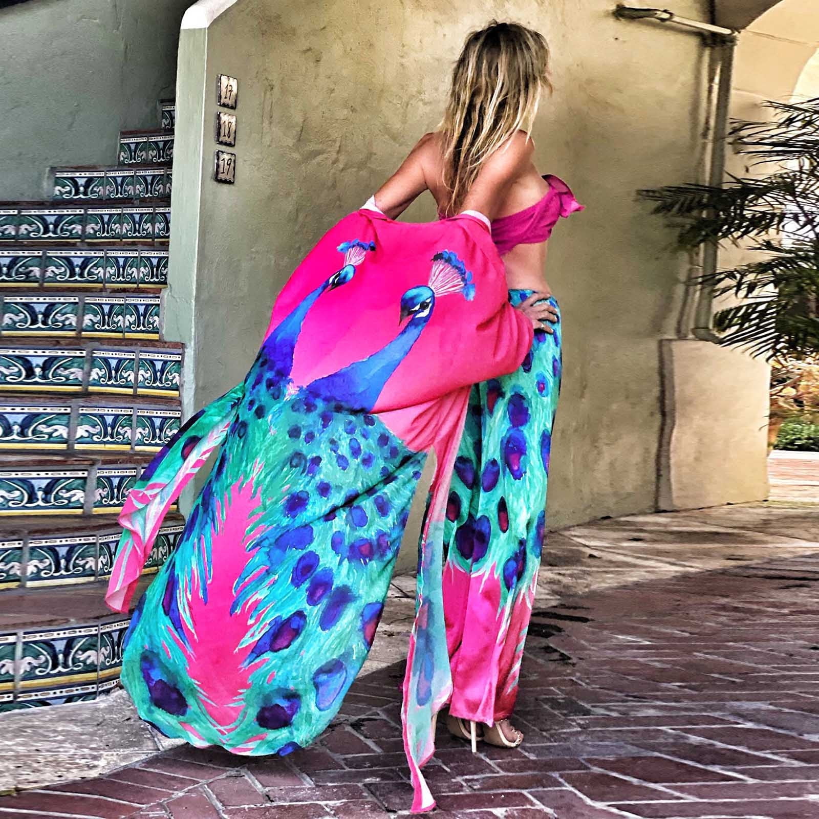 Floral Printed Beach Kimono 
