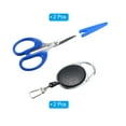 thumbnail image 3 of Uxcell Fishing Scissors Stainless Steel Non-Slip Braided Serrated Edge Scissor with Quick Release Buckle,2 Pack Blue, 3 of 6