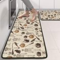 thumbnail image 2 of Kitchen Rugs Sets Of 2,Beige Halloween Skull Pumpkin Cat Pattern Anti Fatigue Kitchen Mat Rugs Non Slip Washable,Decorative Kitchen Floor Mats for Kitchen,Sink,Laundry,17"x47"+17"x47", 2 of 5