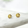 thumbnail image 5 of Gem Stone King 2.50 Ct Round 7mm Champagne Quartz 925 Sterling Silver Stud Earrings for Women Men, 5 of 5