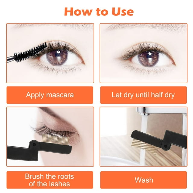 Wisewang 2piece Eyelash Comb Curlers Experience Reusable And Washable Curls Last Lash Grooming Brush Tool 1Set