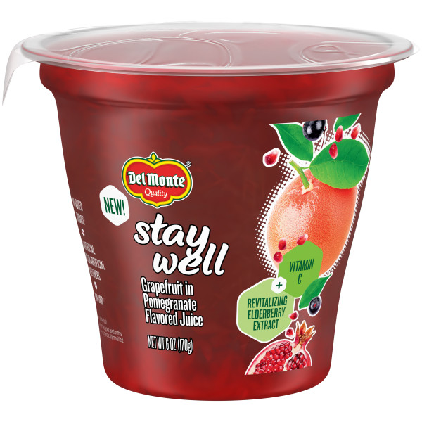 Del Monte Stay Well Grapefruit in Pomegranate Flavored Juice, 6 oz