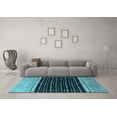 thumbnail image 3 of Ahgly Company Indoor Square Abstract Light Blue Modern Area Rugs, 8' Square, 3 of 4