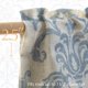 thumbnail image 5 of Cortina Velo de Vidriera Jinchan de Lino con Damasco Vintage Azul Claro, 5 of 9