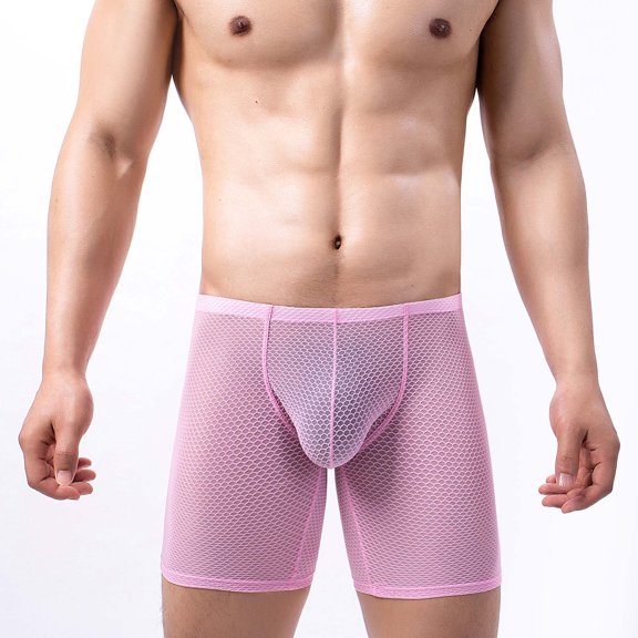 Naughtyhood Intimissimi Panties Men's Three Points Shorts Mesh Sexy Breathable Panties Comfy Panties the Perfect Gift for Men Pretty Panties for Men