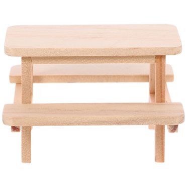 Mini Table Wood Doll House Dollhouse Wooden Miniature Collection ...