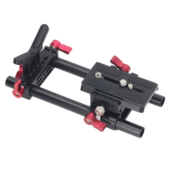Camera Rail Riser Rig System, Rain Aviation Aluminum Alloy Flexible Clamp DSLR Camera Quick Release Base Kit Adjustable Length For Cage