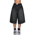 thumbnail image 5 of EMMIOL Y2k Baggy Denim Shorts for Women Wide Leg Mid Rise Bermuda Streetwear Boyfriend Shorts with Pockets, 5 of 9