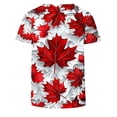 thumbnail image 5 of Fewfanhot Women's Canada Day Maple Leaf Print T-Shirt, Crew Neck Patriotic Short Sleeve Tee, Casual Summer Loose Fit Top, S-3XL, 5 of 5