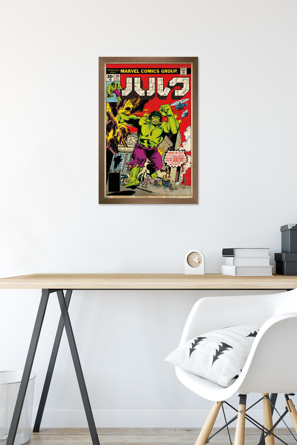 Marvel Katakana - Hulk #206 Wall Poster, 14.725" x 22.375" Framed