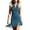 Blue, variant on AJGRHE Womens Tie Back Halter Dress, V-Neck Cutout Fringe Hem Bodycon Fit Party Wear Hot Pink M