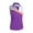 Royal Lilac/White, variant on Monterey Club Women's Fountain Floral Print Block Sleeveless Golf Polo Shirt #2345