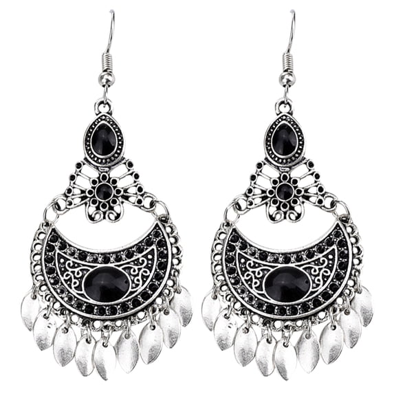 Ayyufe Bohemian Gemstone Geometric Dangle Hook Earrings Women Banquet